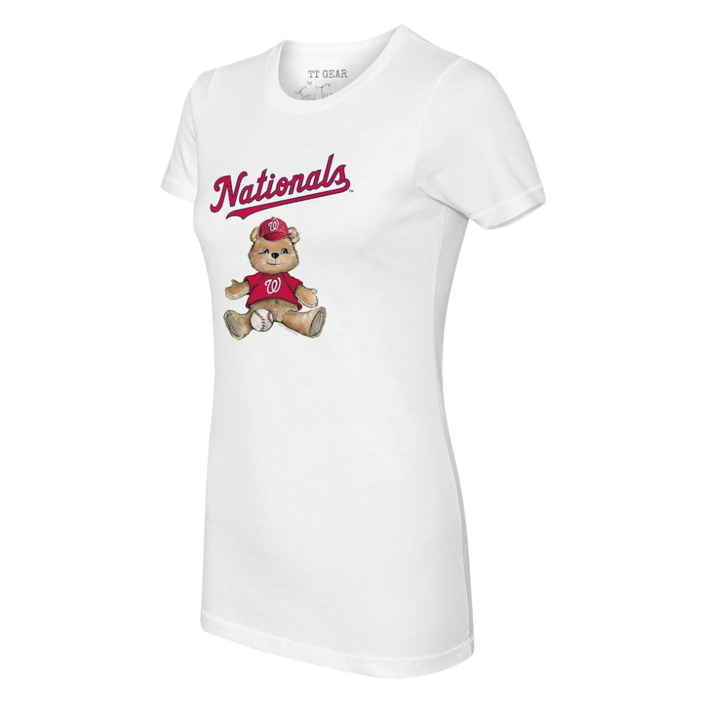 Washington Nationals Tiny Turnip Women's Teddy Boy T-Shirt - White