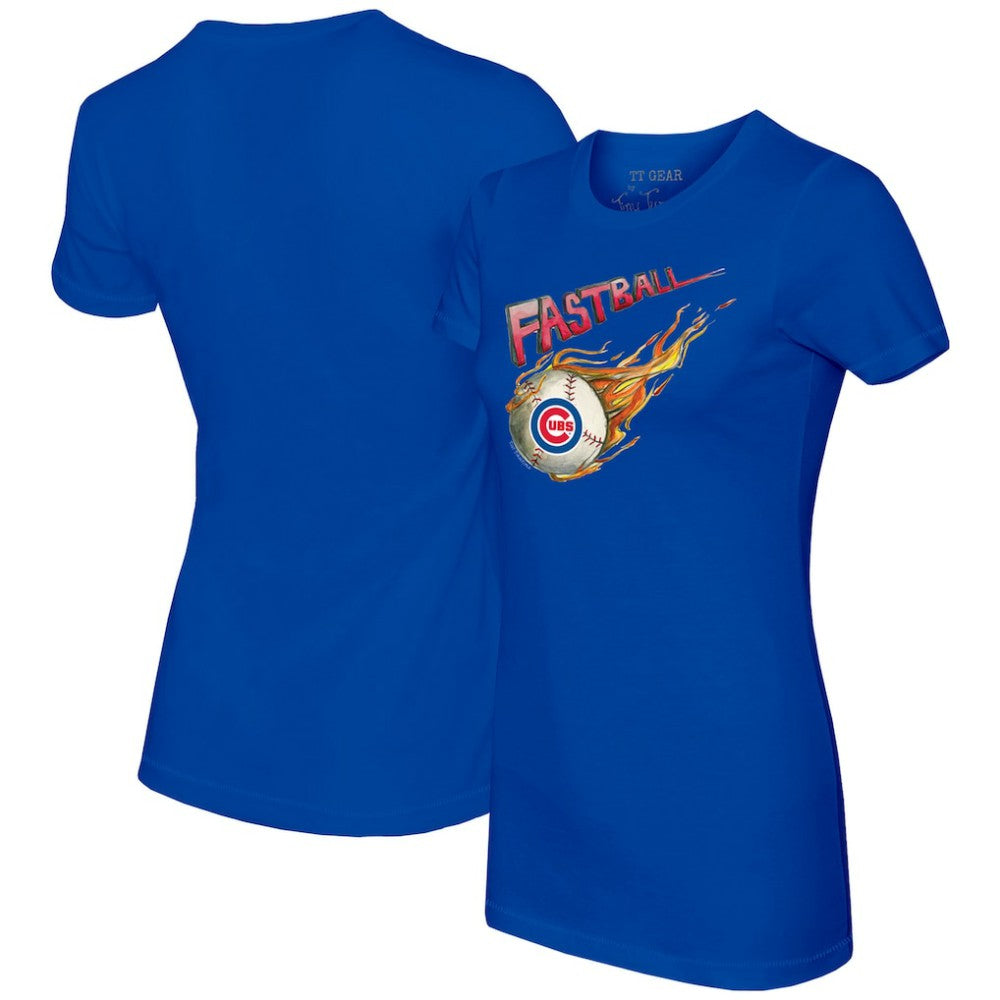 Chicago Cubs Tiny Turnip Women's Fastball T-Shirt - Royal