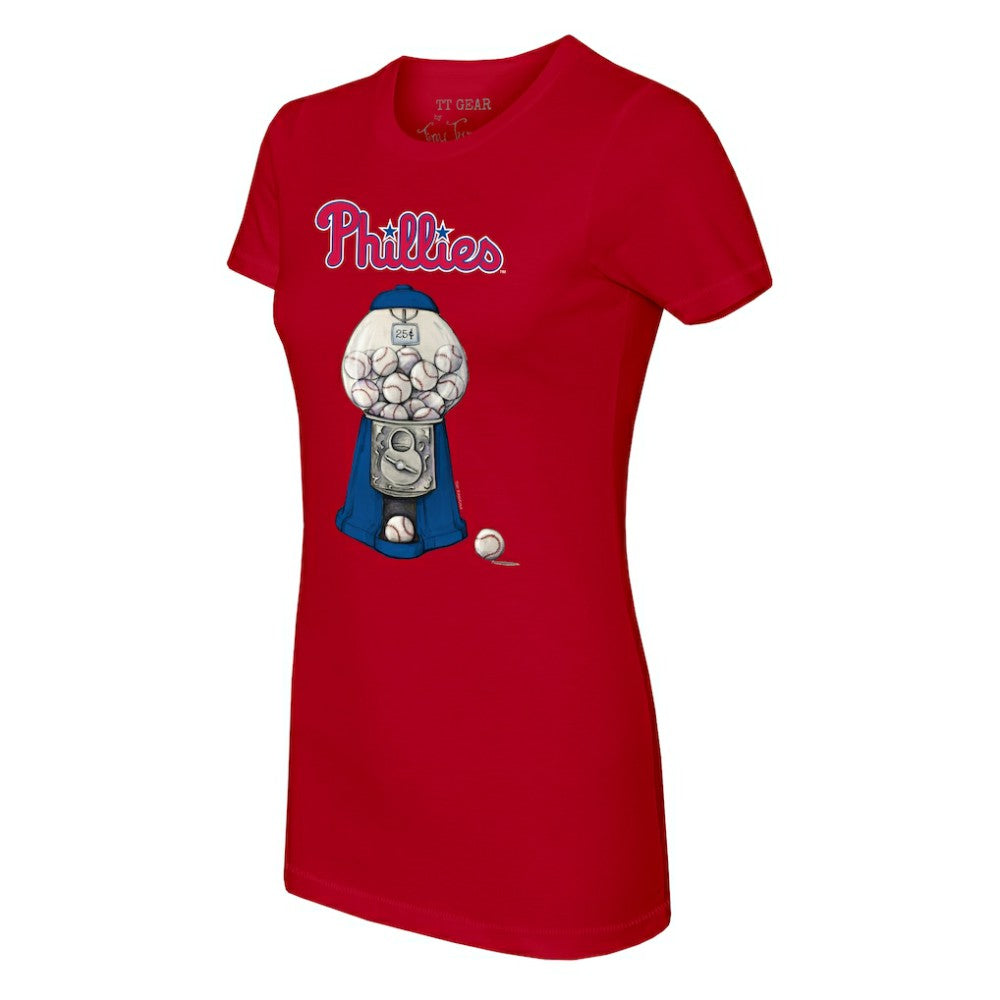 Philadelphia Phillies Tiny Turnip Women's Gumball Machine T-Shirt - Red