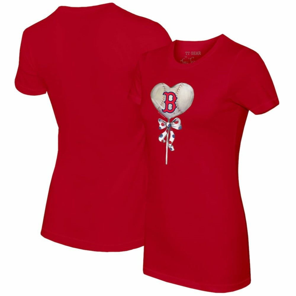 Boston Red Sox Tiny Turnip Women's Heart Lolly T-Shirt - Red