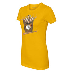 San Diego Padres Tiny Turnip Women's Hot Bats T-Shirt - Gold