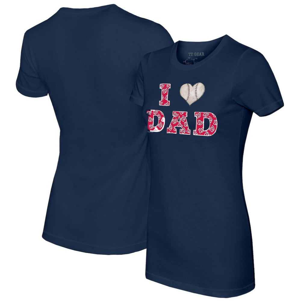 Washington Nationals Tiny Turnip Women's I Love Dad T-Shirt - Navy