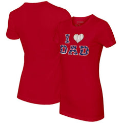 Boston Red Sox Tiny Turnip Women's I Love Dad T-Shirt - Red