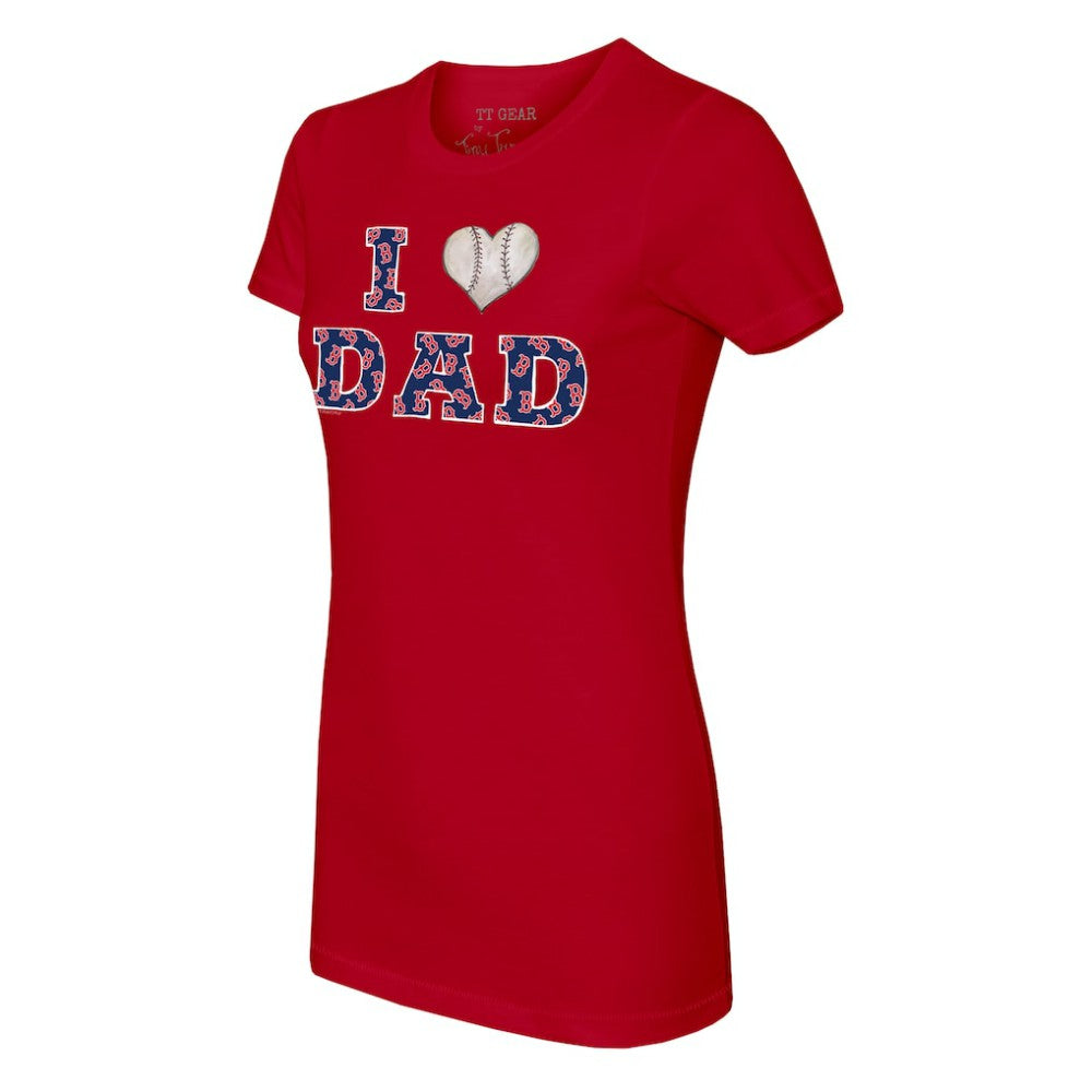 Boston Red Sox Tiny Turnip Women's I Love Dad T-Shirt - Red