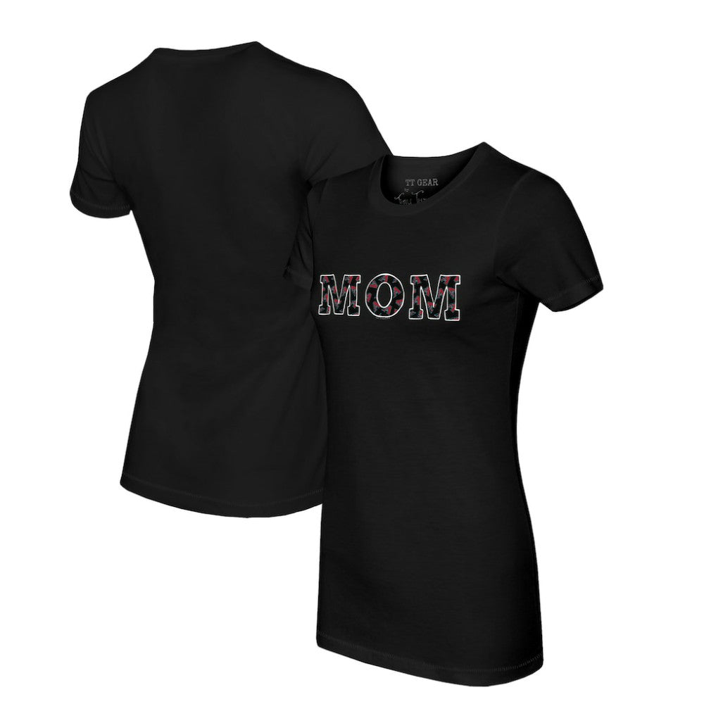 Arizona Diamondbacks Tiny Turnip Women's Logo Mom T-Shirt - Black