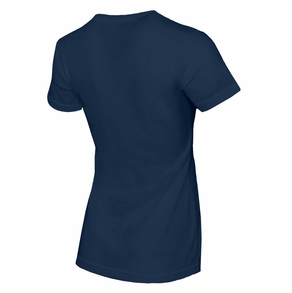 Milwaukee Brewers Tiny Turnip Women's Logo Mom T-Shirt - Navy