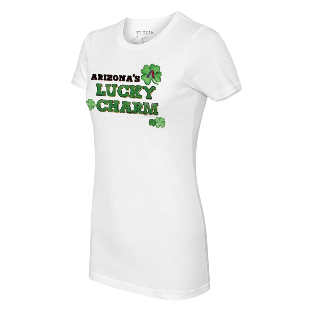 Arizona Diamondbacks Tiny Turnip Women's Lucky Charm T-Shirt - White