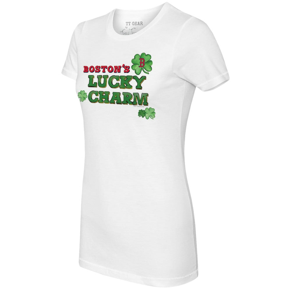 Boston Red Sox Tiny Turnip Women's Lucky Charm T-Shirt - White
