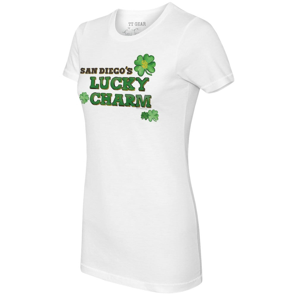 San Diego Padres Tiny Turnip Women's Lucky Charm T-Shirt - White
