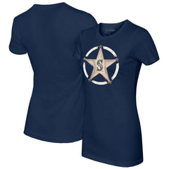 Seattle Mariners Tiny Turnip Women's Military Star T-Shirt - Navy