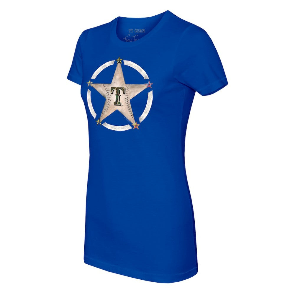 Texas Rangers Tiny Turnip Women's Military Star T-Shirt - Royal