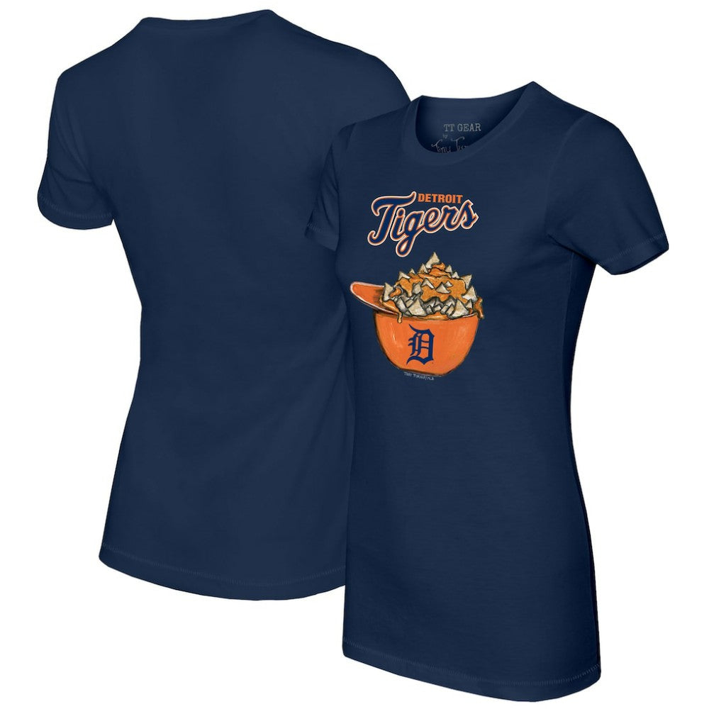 Detroit Tigers Tiny Turnip Women's Nacho Helmet T-Shirt - Navy