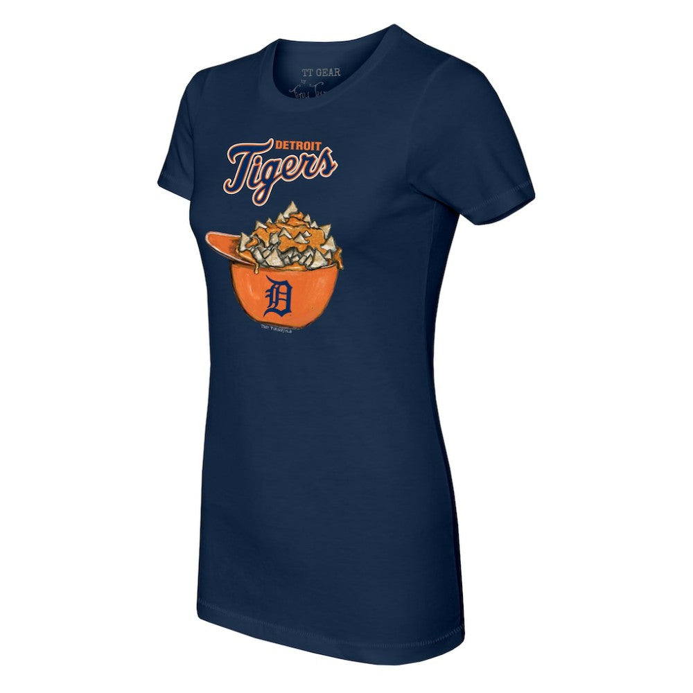 Detroit Tigers Tiny Turnip Women's Nacho Helmet T-Shirt - Navy