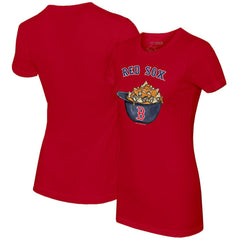 Boston Red Sox Tiny Turnip Women's Nacho Helmet T-Shirt - Red