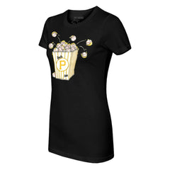 Pittsburgh Pirates Tiny Turnip Women's Popcorn T-Shirt - Black