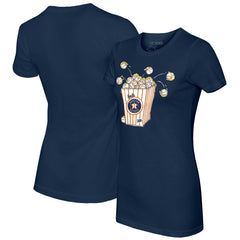 Houston Astros Tiny Turnip Women's Popcorn T-Shirt - Navy