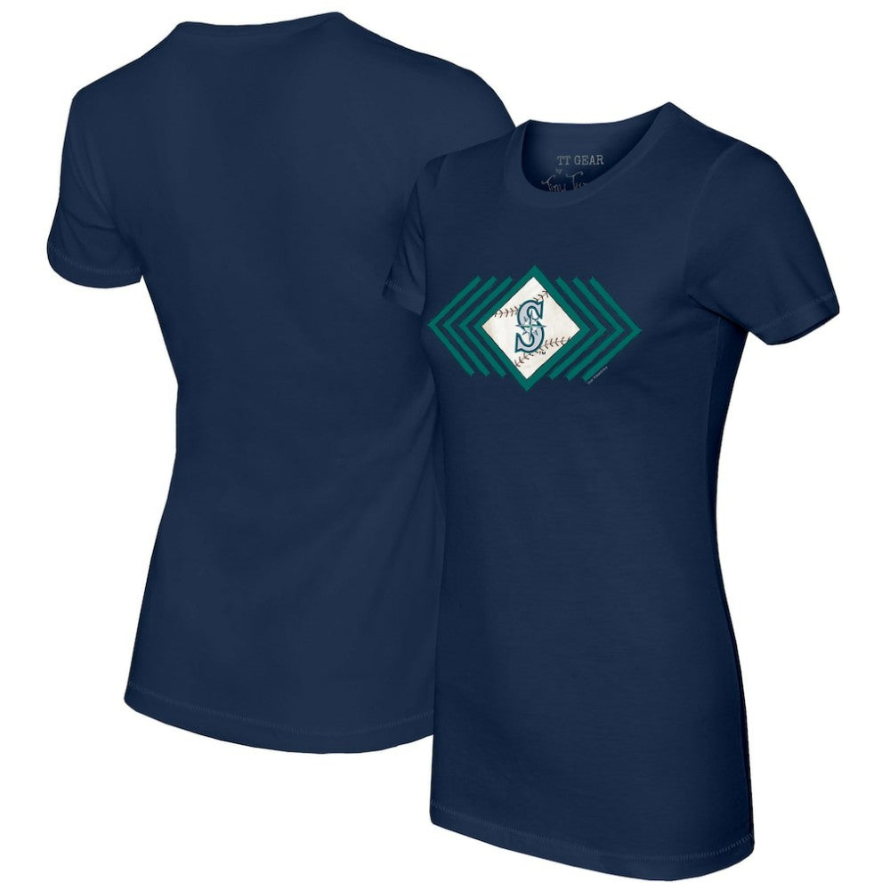 Seattle Mariners Tiny Turnip Women's Prism Arrows T-Shirt - Navy