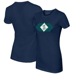 Seattle Mariners Tiny Turnip Women's Prism Arrows T-Shirt - Navy