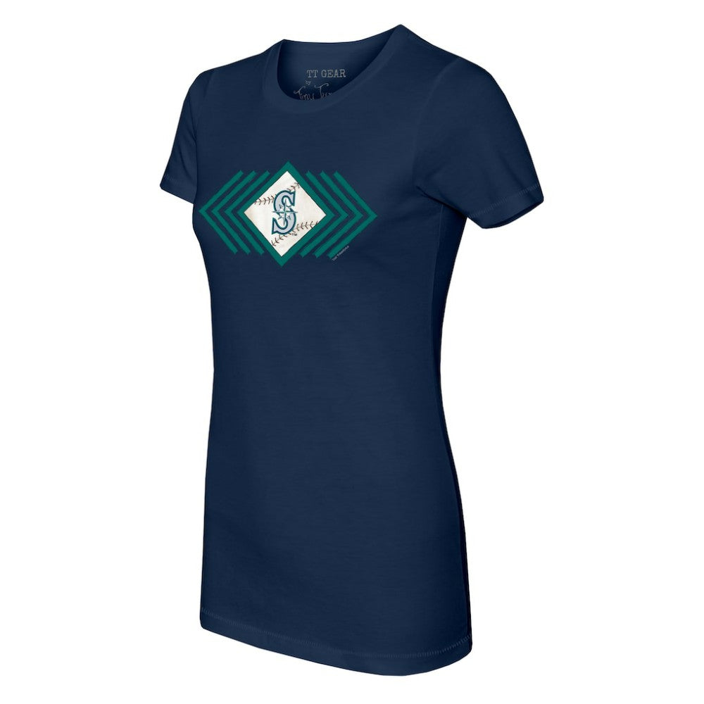 Seattle Mariners Tiny Turnip Women's Prism Arrows T-Shirt - Navy