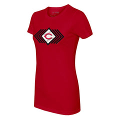 Cincinnati Reds Tiny Turnip Women's Prism Arrows T-Shirt - Red