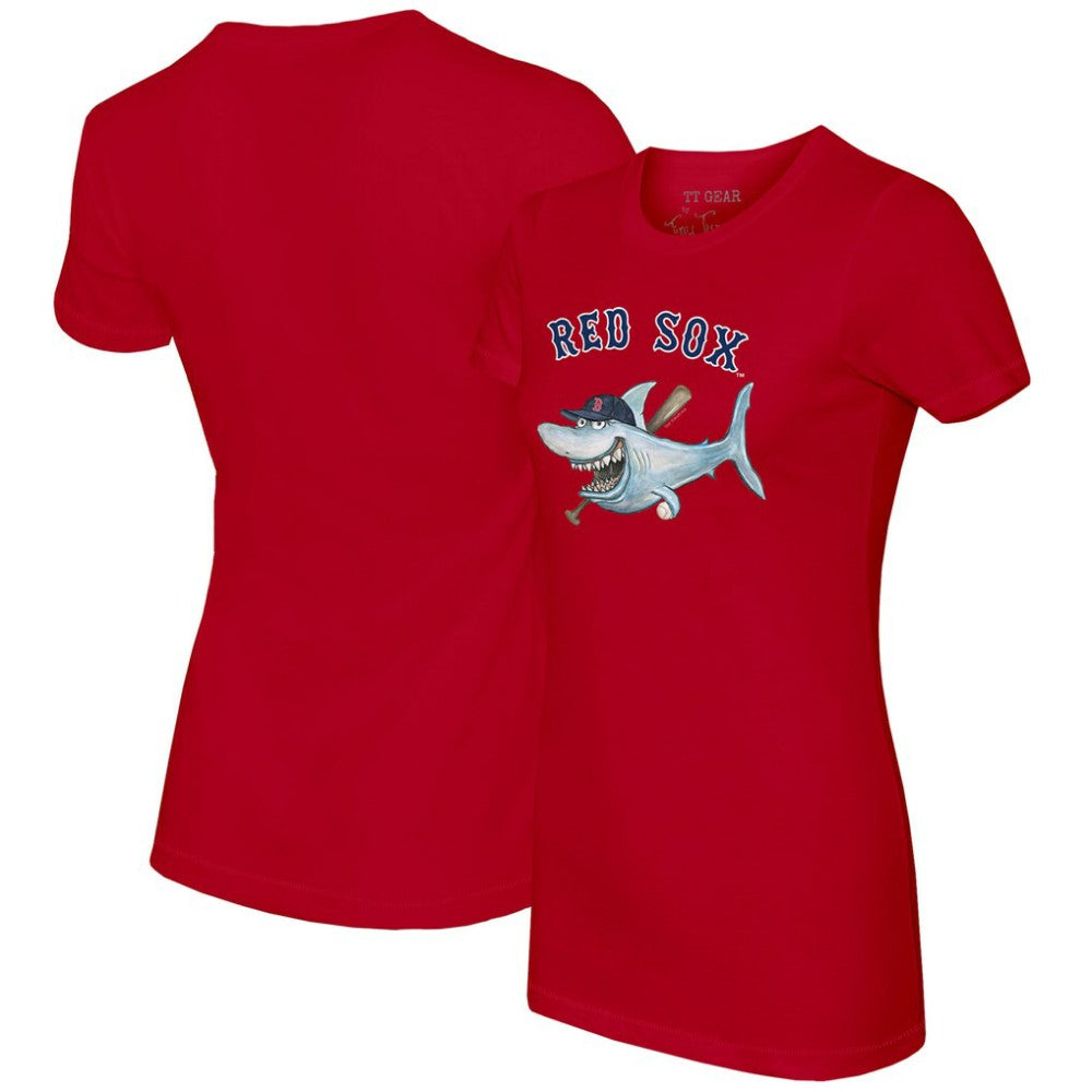 Boston Red Sox Tiny Turnip Women's Shark T-Shirt - Red