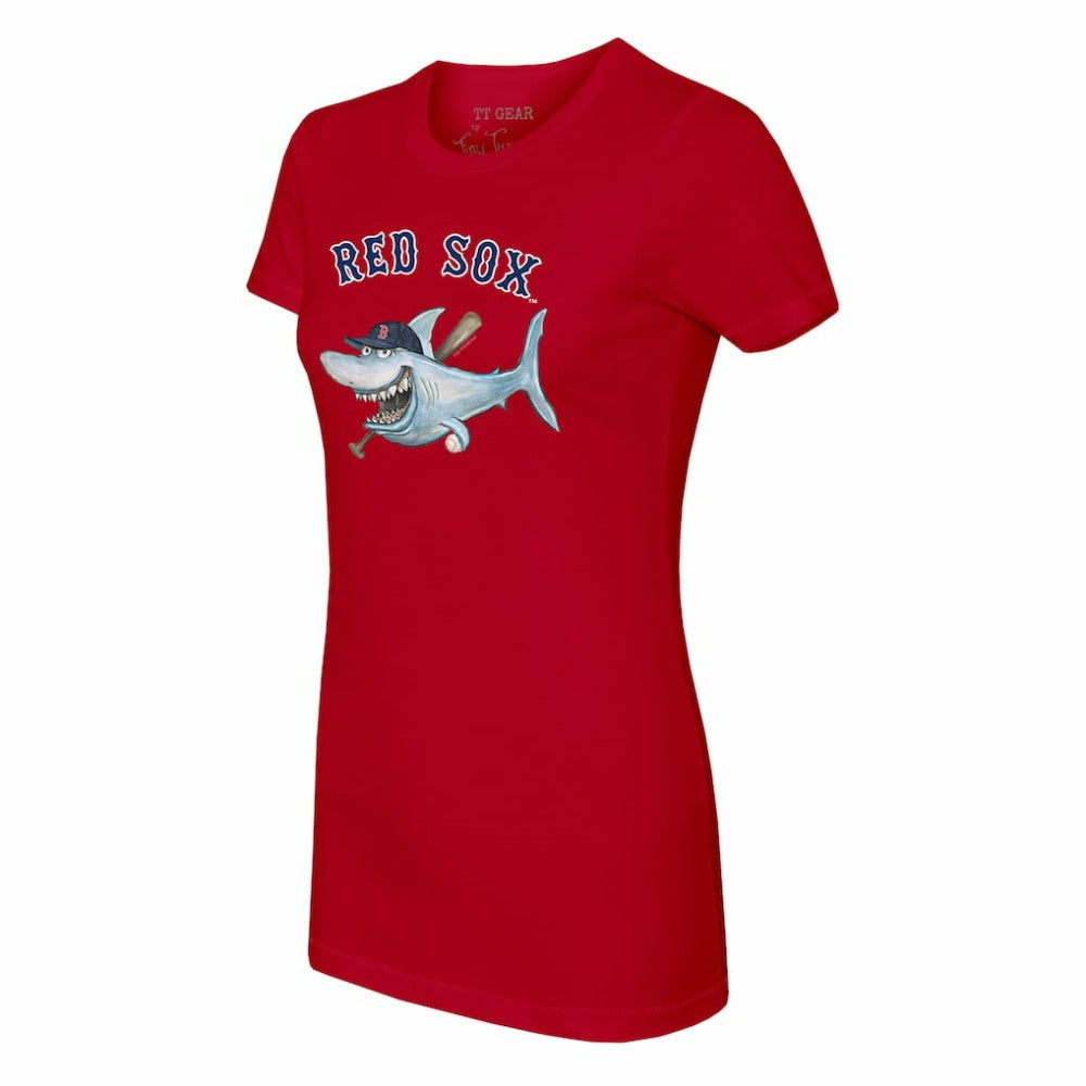 Boston Red Sox Tiny Turnip Women's Shark T-Shirt - Red