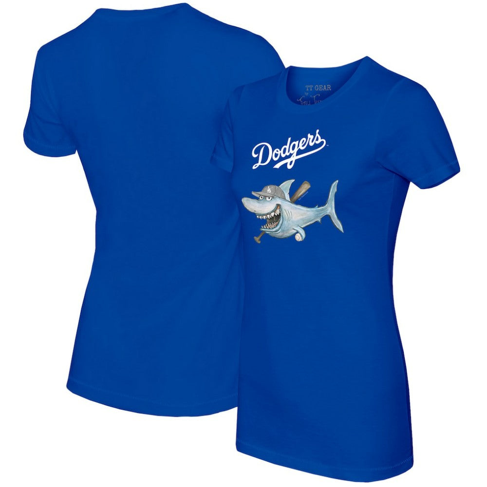 Los Angeles Dodgers Tiny Turnip Women's Shark T-Shirt - Royal