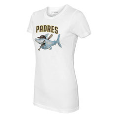 San Diego Padres Tiny Turnip Women's Shark Logo T-Shirt - White