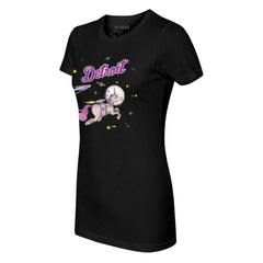 Detroit Tigers Tiny Turnip Women's Space Unicorn T-Shirt - Black