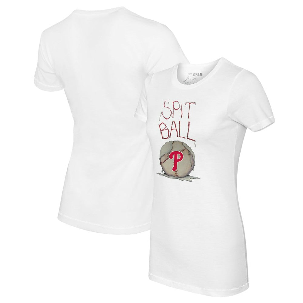 Philadelphia Phillies Tiny Turnip Women's Spit Ball T-Shirt - White