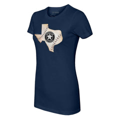 Houston Astros Tiny Turnip Women's State Outline T-Shirt - Navy