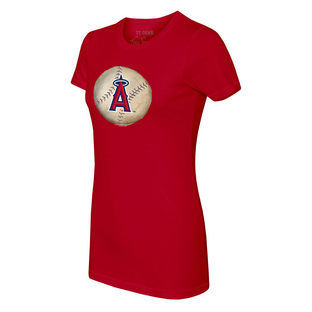 Los Angeles Angels Tiny Turnip Women's Stitched Baseball T-Shirt - Red