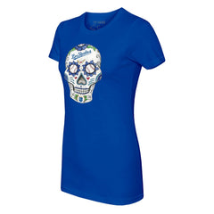Kansas City Royals Tiny Turnip Women's Sugar Skull T-Shirt - Royal