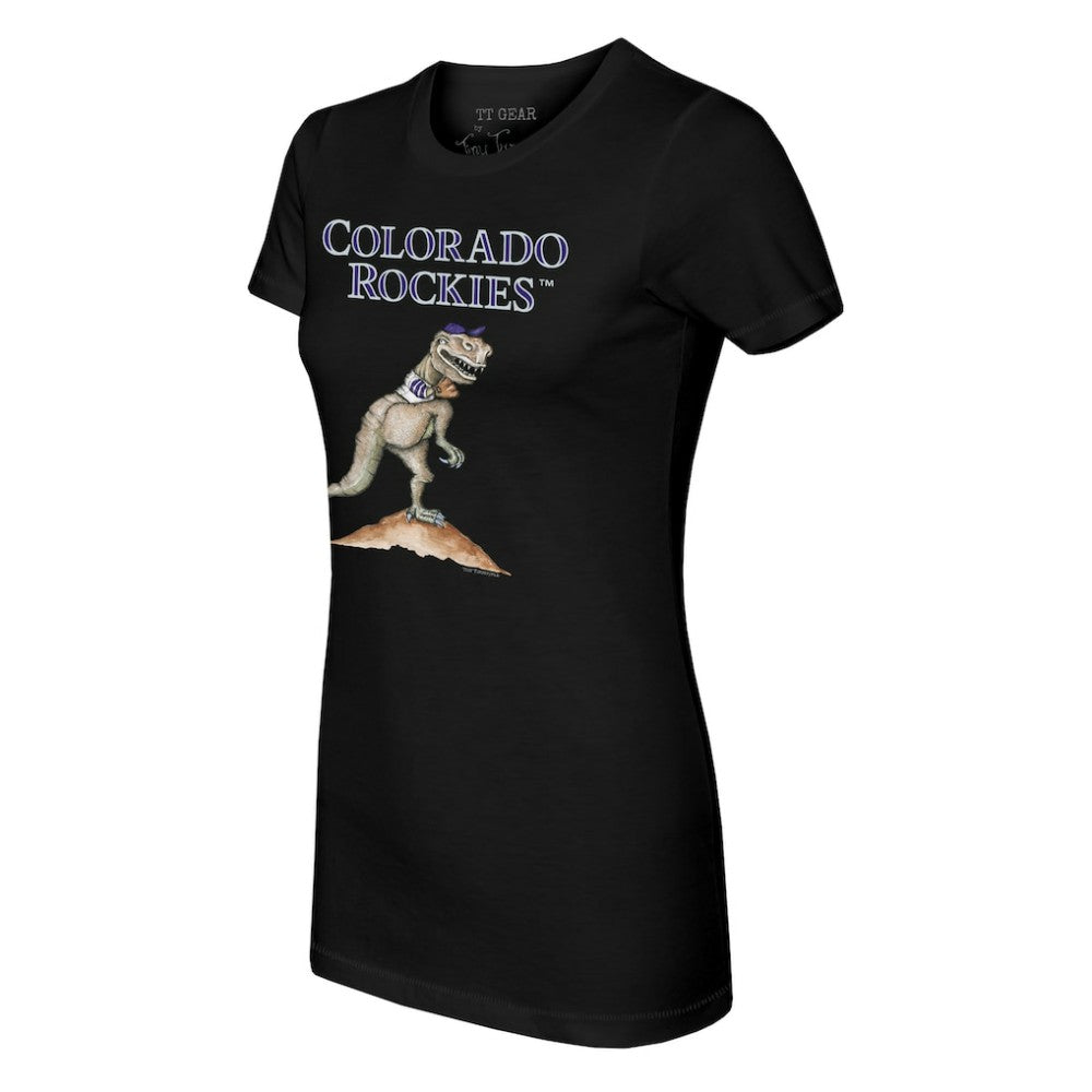 Colorado Rockies Tiny Turnip Women's TT Rex T-Shirt - Black