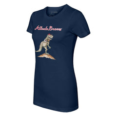 Atlanta Braves Tiny Turnip Women's TT Rex T-Shirt - Navy