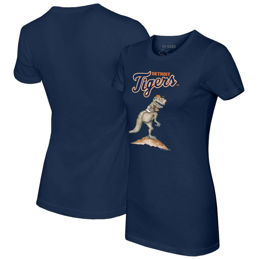 Detroit Tigers Tiny Turnip Women's TT Rex T-Shirt - Navy