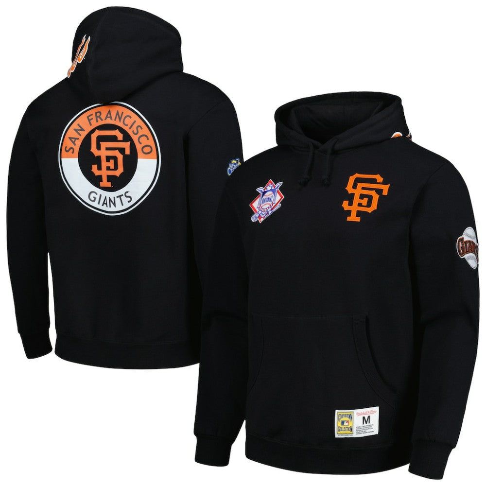 San Francisco Giants City Collection Pullover Hoodie - Black | Mitchell & Ness