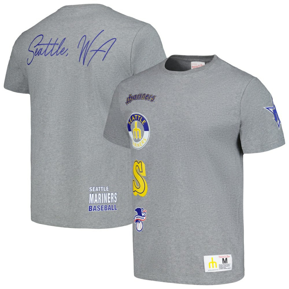 Seattle Mariners Cooperstown Collection City Collection T-Shirt - Heather Gray | Mitchell & Ness