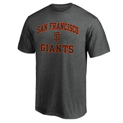 San Francisco Giants Heart & Soul Team Logo T-Shirt - Charcoal