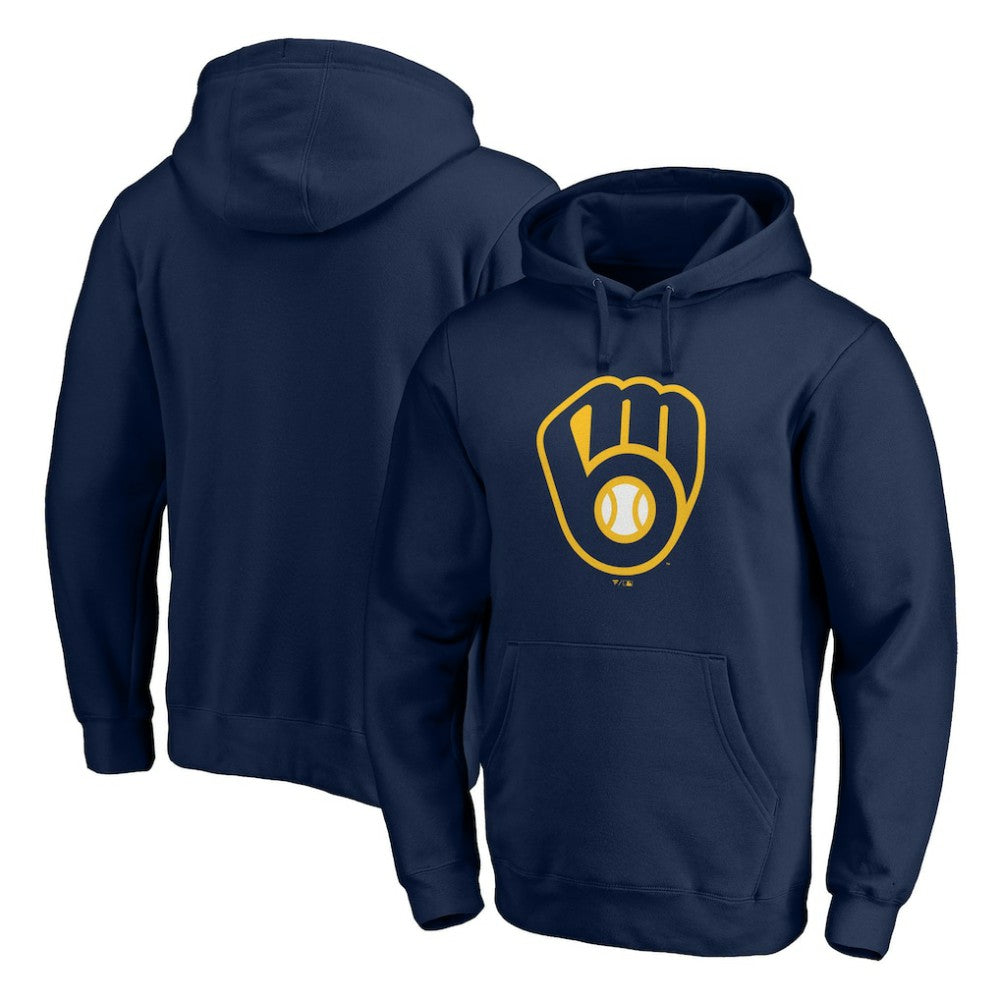 Milwaukee Brewers Official Team Logo Pullover Hoodie - Navy