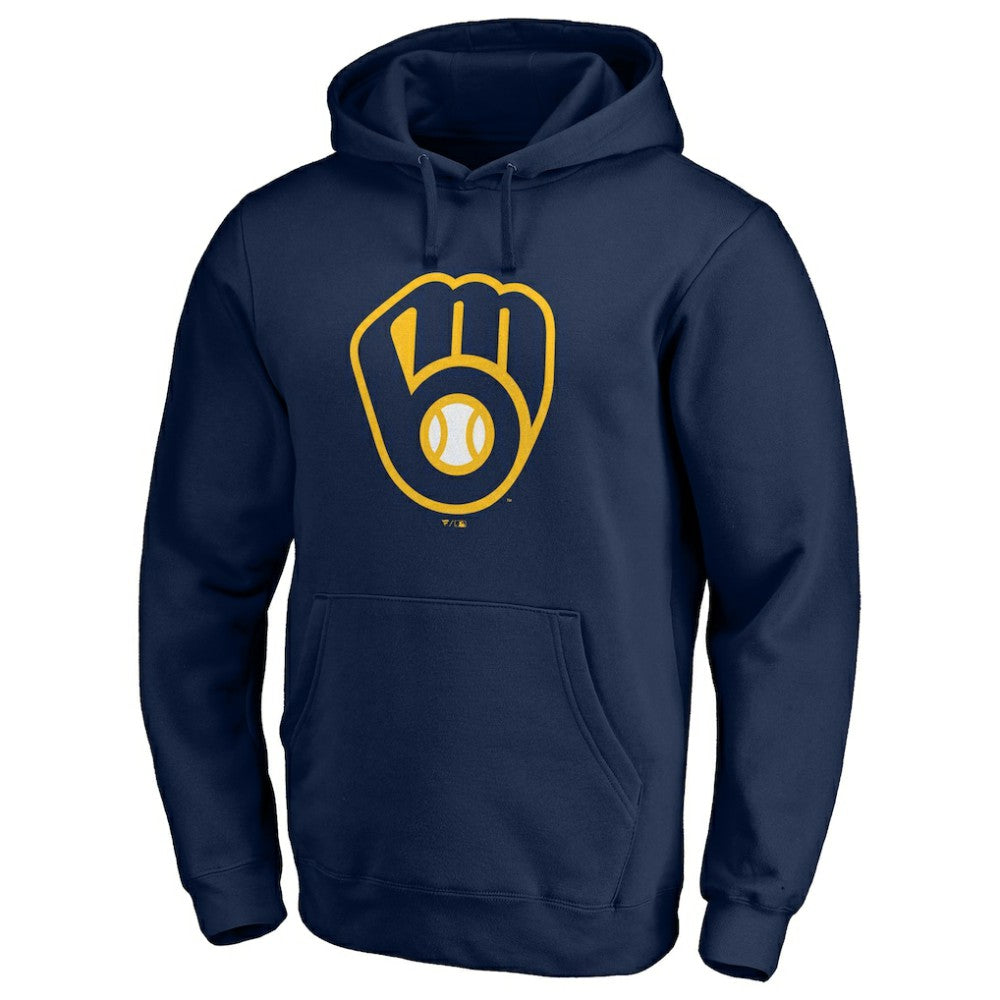 Milwaukee Brewers Official Team Logo Pullover Hoodie - Navy
