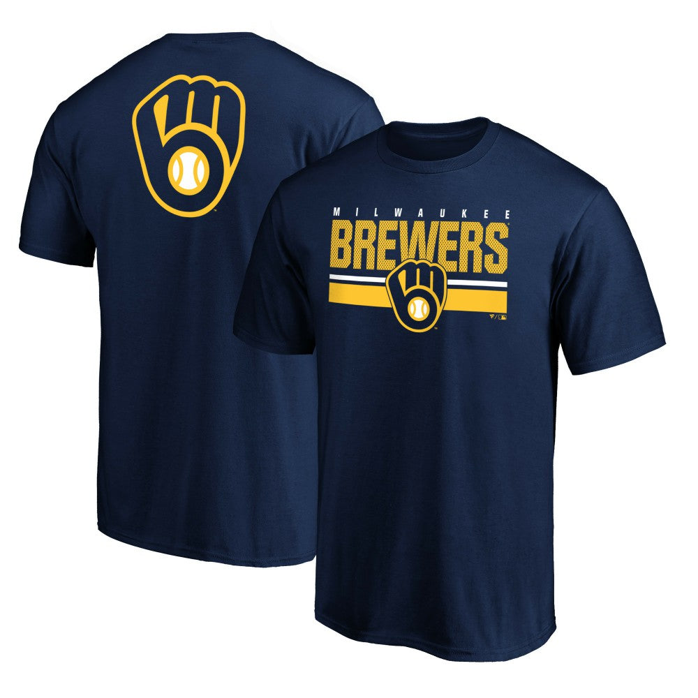 Milwaukee Brewers End Game Team Wordmark T-Shirt - Navy