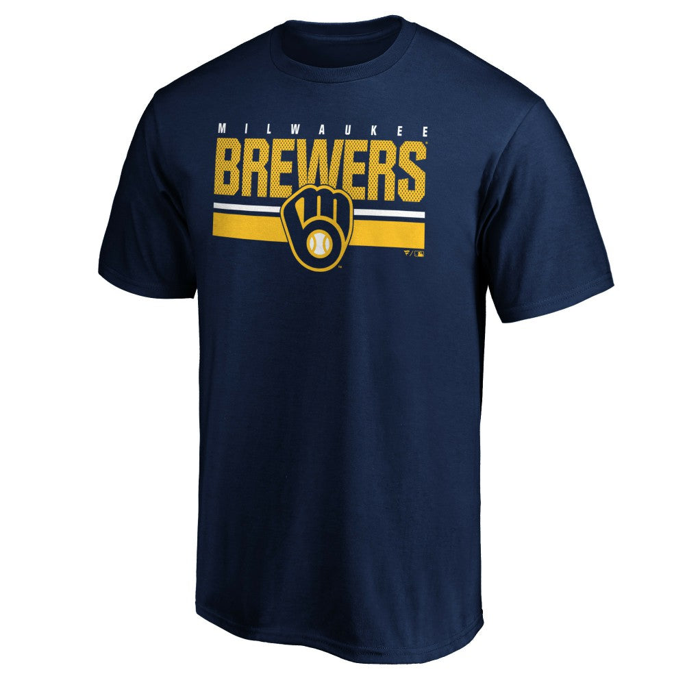 Milwaukee Brewers End Game Team Wordmark T-Shirt - Navy
