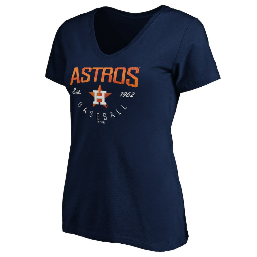 Houston Astros Women's Core Live For It V-Neck T-Shirt - Navy