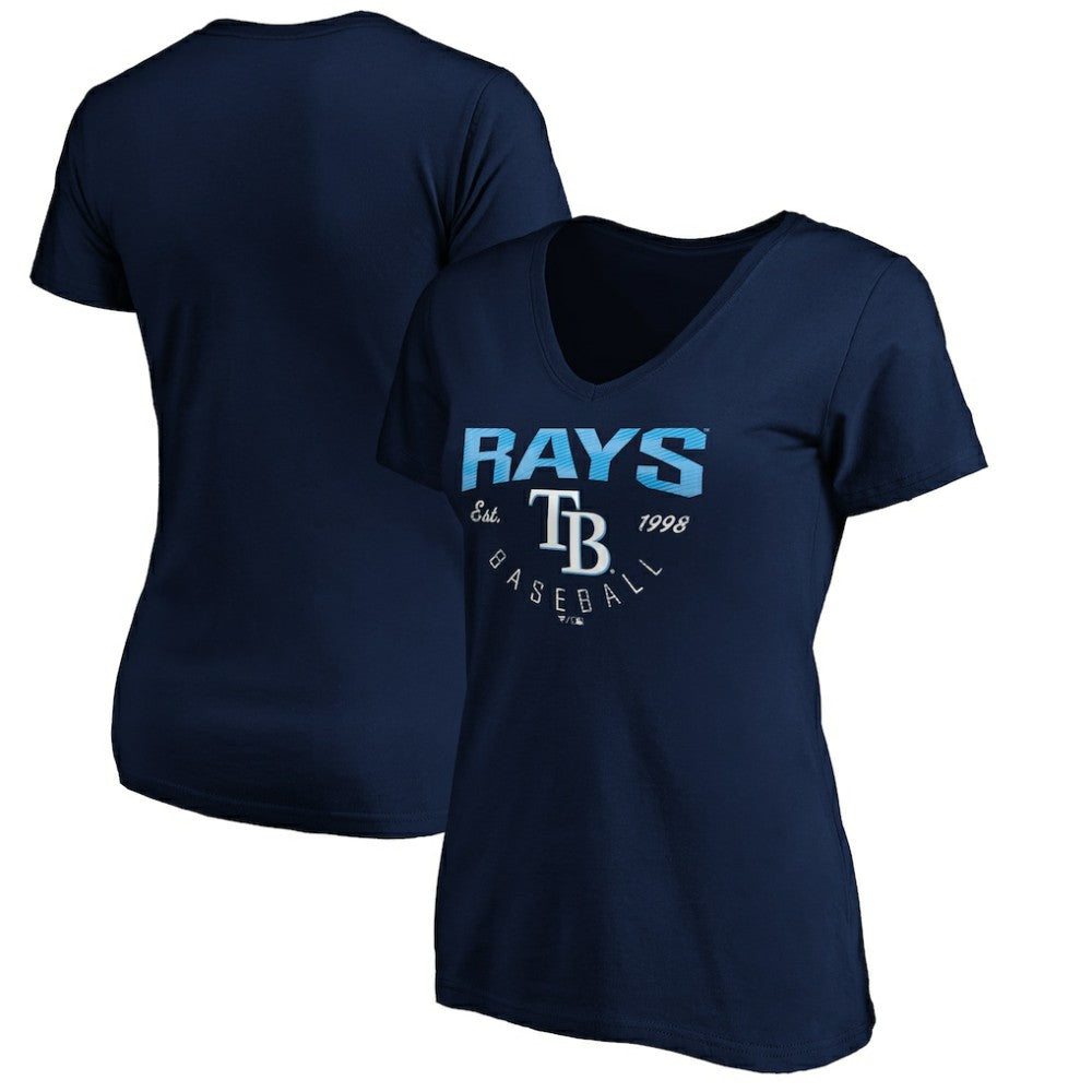Tampa Bay Rays Women's Core Live For It V-Neck T-Shirt - Navy