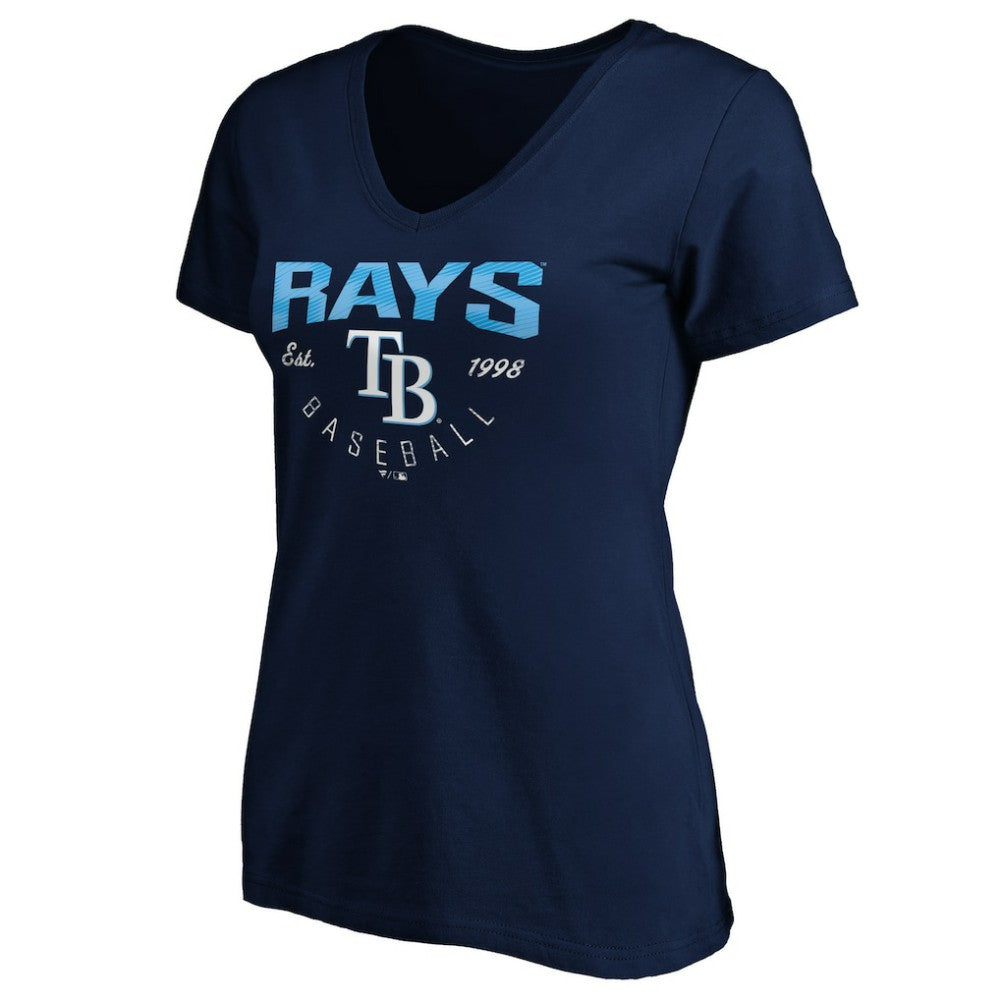 Tampa Bay Rays Women's Core Live For It V-Neck T-Shirt - Navy