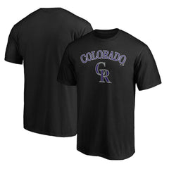 Colorado Rockies Team Lock Up Wordmark T-Shirt - Black