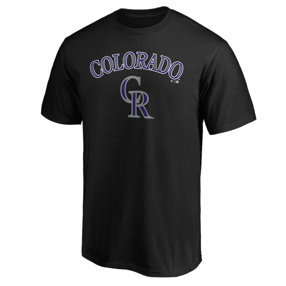 Colorado Rockies Team Lock Up Wordmark T-Shirt - Black