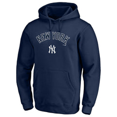 New York Yankees Team Lock Up Wordmark Pullover Hoodie - Navy