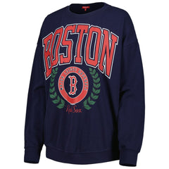 Boston Red Sox Women's Logo Lt 2.0 Pullover Sweatshirt - Navy | Mitchell & Ness